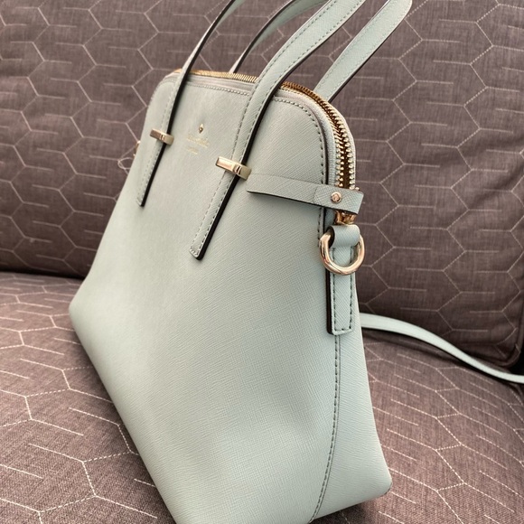 Kate Spade Mint Green Saffiano Leather Cedar Street Maise Satchel Handbag - Picture 5 of 7